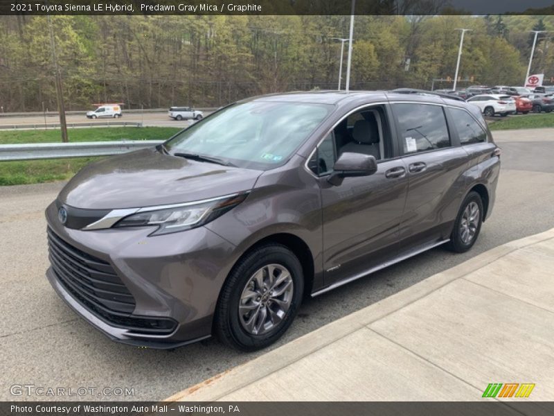 Predawn Gray Mica / Graphite 2021 Toyota Sienna LE Hybrid