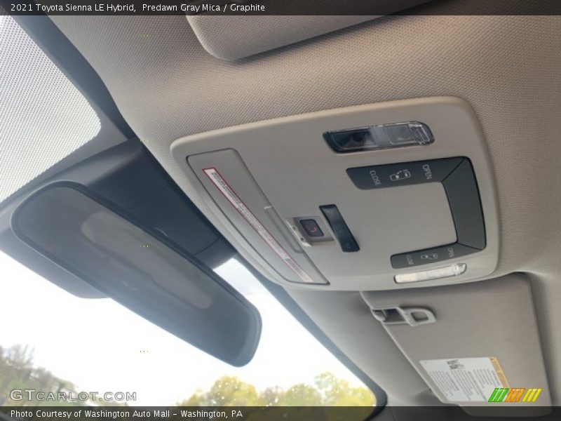 Predawn Gray Mica / Graphite 2021 Toyota Sienna LE Hybrid