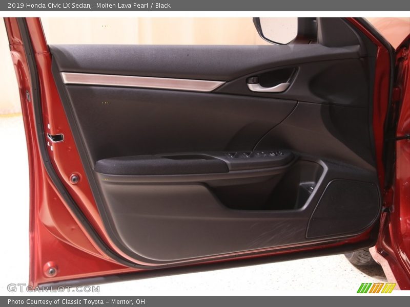 Molten Lava Pearl / Black 2019 Honda Civic LX Sedan