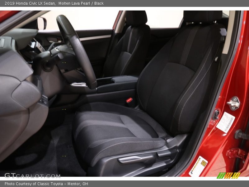Molten Lava Pearl / Black 2019 Honda Civic LX Sedan