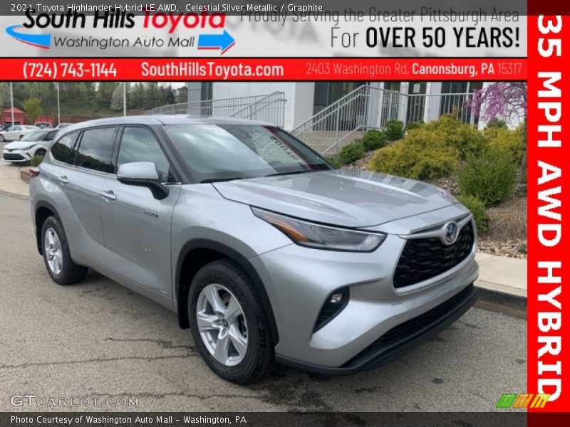 Celestial Silver Metallic / Graphite 2021 Toyota Highlander Hybrid LE AWD