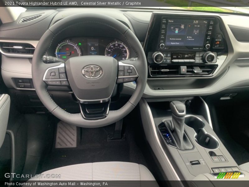 Celestial Silver Metallic / Graphite 2021 Toyota Highlander Hybrid LE AWD