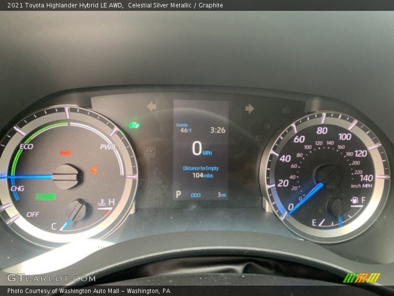 Celestial Silver Metallic / Graphite 2021 Toyota Highlander Hybrid LE AWD