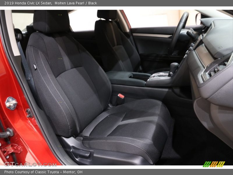 Molten Lava Pearl / Black 2019 Honda Civic LX Sedan
