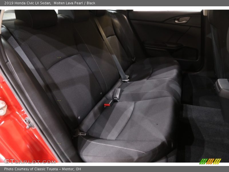 Molten Lava Pearl / Black 2019 Honda Civic LX Sedan