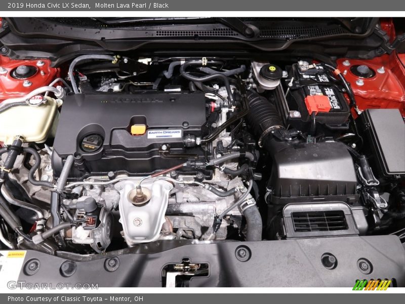 Molten Lava Pearl / Black 2019 Honda Civic LX Sedan