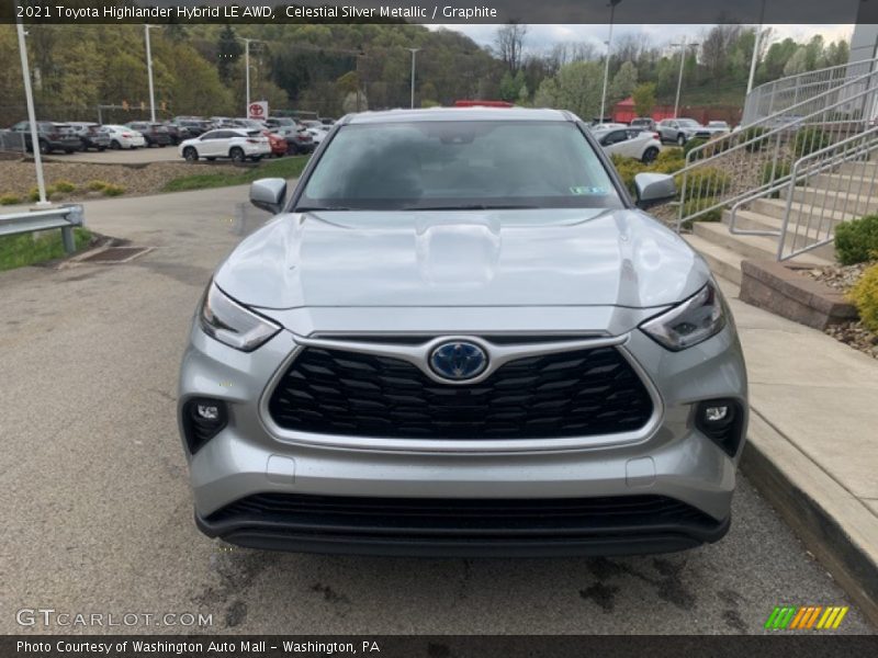 Celestial Silver Metallic / Graphite 2021 Toyota Highlander Hybrid LE AWD