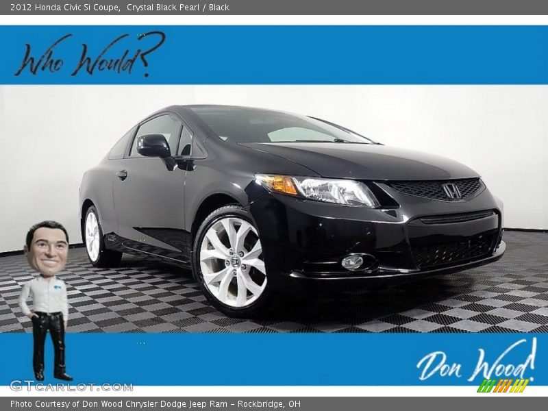 Crystal Black Pearl / Black 2012 Honda Civic Si Coupe