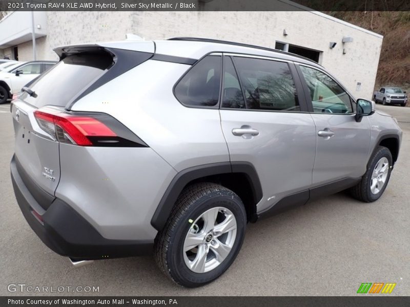 Silver Sky Metallic / Black 2021 Toyota RAV4 XLE AWD Hybrid