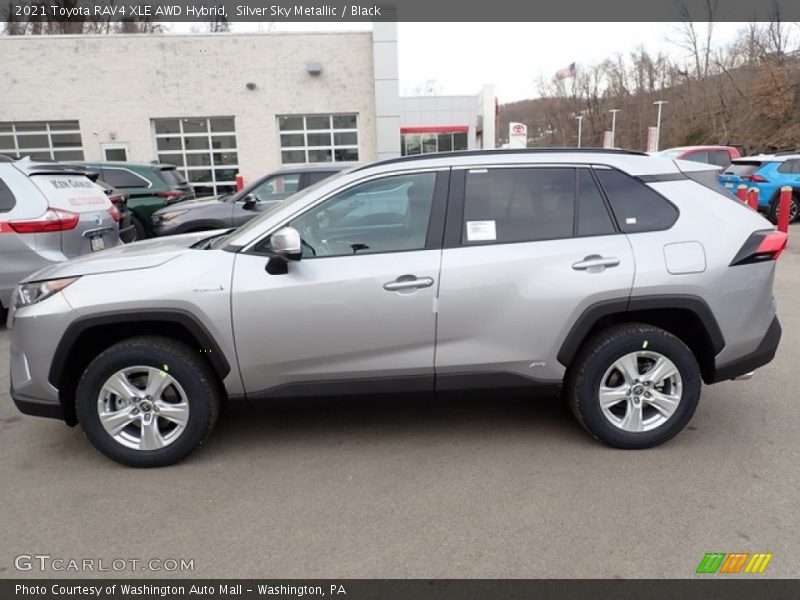 Silver Sky Metallic / Black 2021 Toyota RAV4 XLE AWD Hybrid