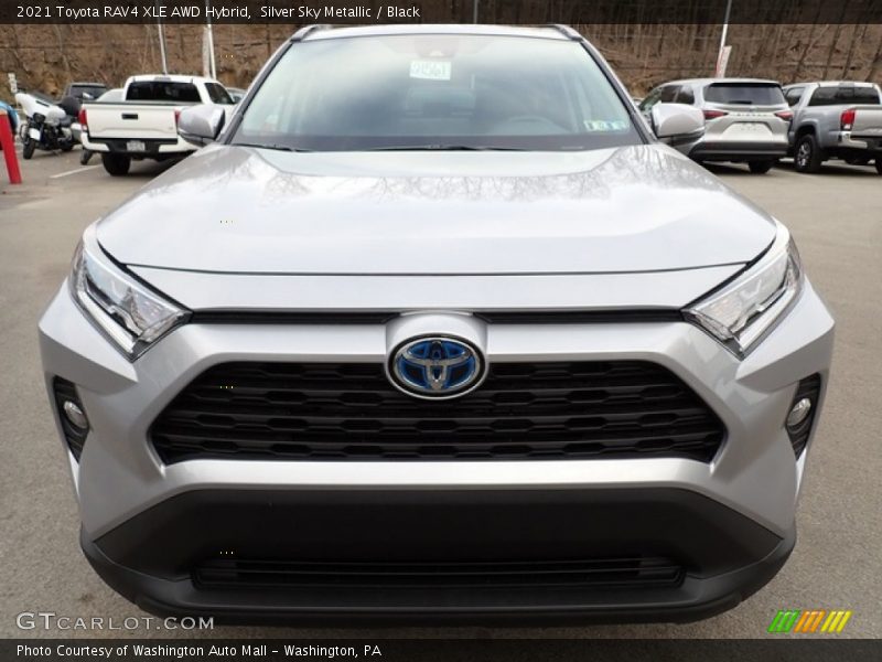 Silver Sky Metallic / Black 2021 Toyota RAV4 XLE AWD Hybrid