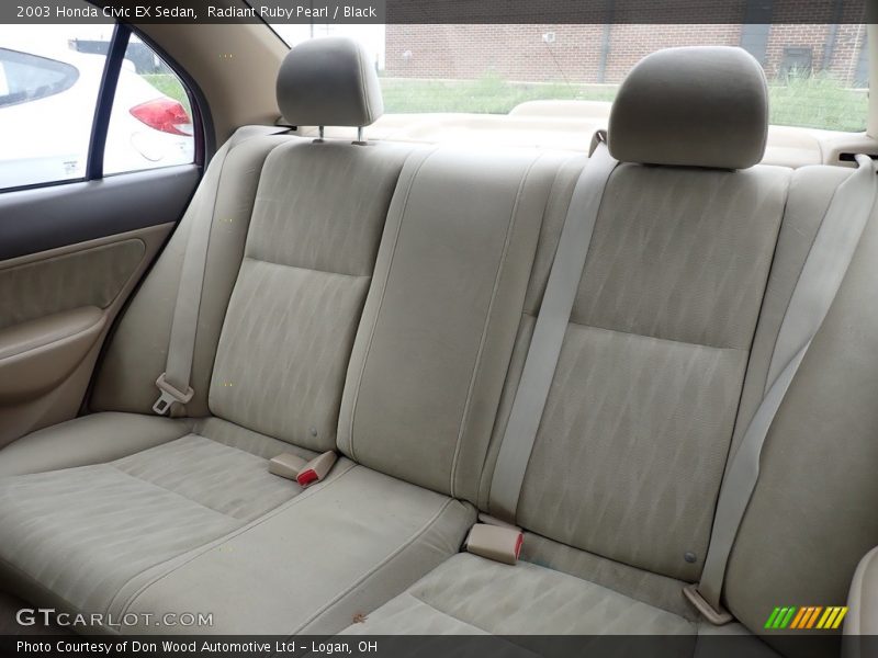Radiant Ruby Pearl / Black 2003 Honda Civic EX Sedan