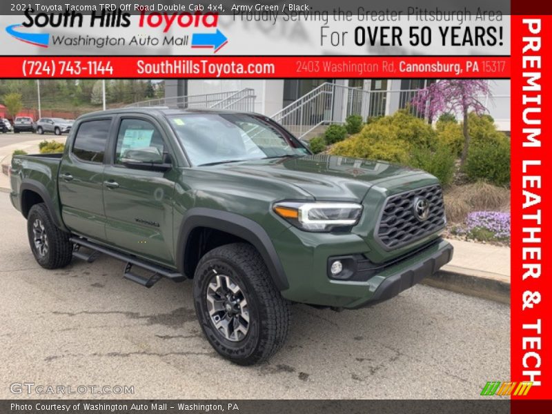 Army Green / Black 2021 Toyota Tacoma TRD Off Road Double Cab 4x4