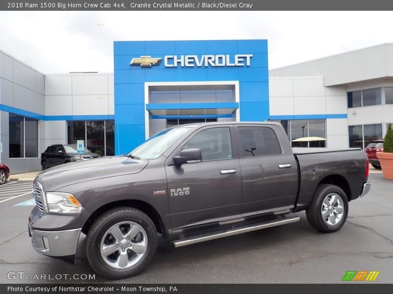 Granite Crystal Metallic / Black/Diesel Gray 2018 Ram 1500 Big Horn Crew Cab 4x4