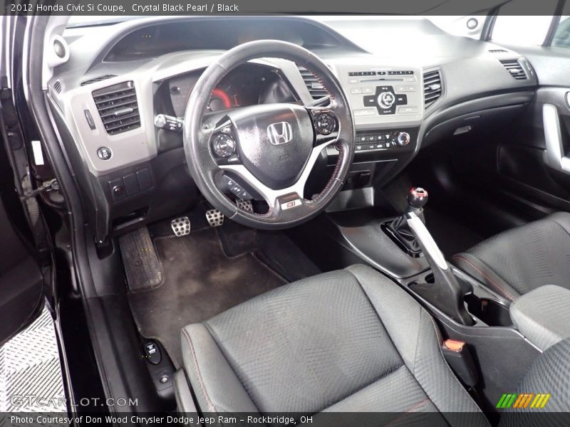 Crystal Black Pearl / Black 2012 Honda Civic Si Coupe