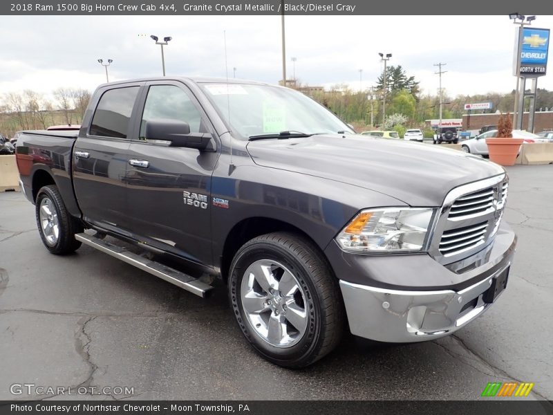 Granite Crystal Metallic / Black/Diesel Gray 2018 Ram 1500 Big Horn Crew Cab 4x4