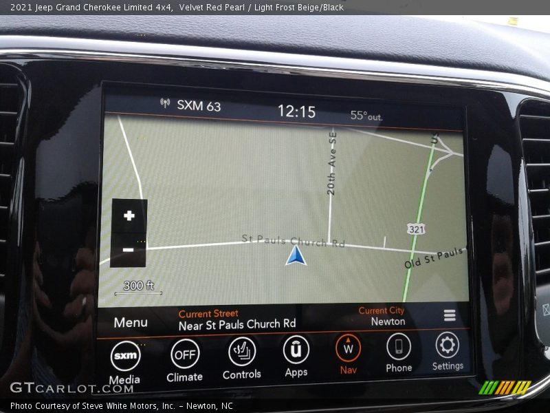 Navigation of 2021 Grand Cherokee Limited 4x4