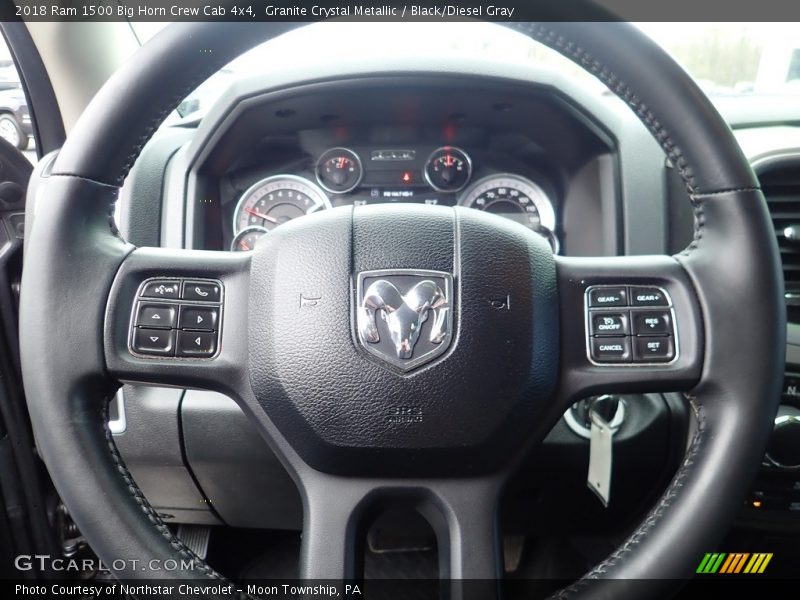 Granite Crystal Metallic / Black/Diesel Gray 2018 Ram 1500 Big Horn Crew Cab 4x4
