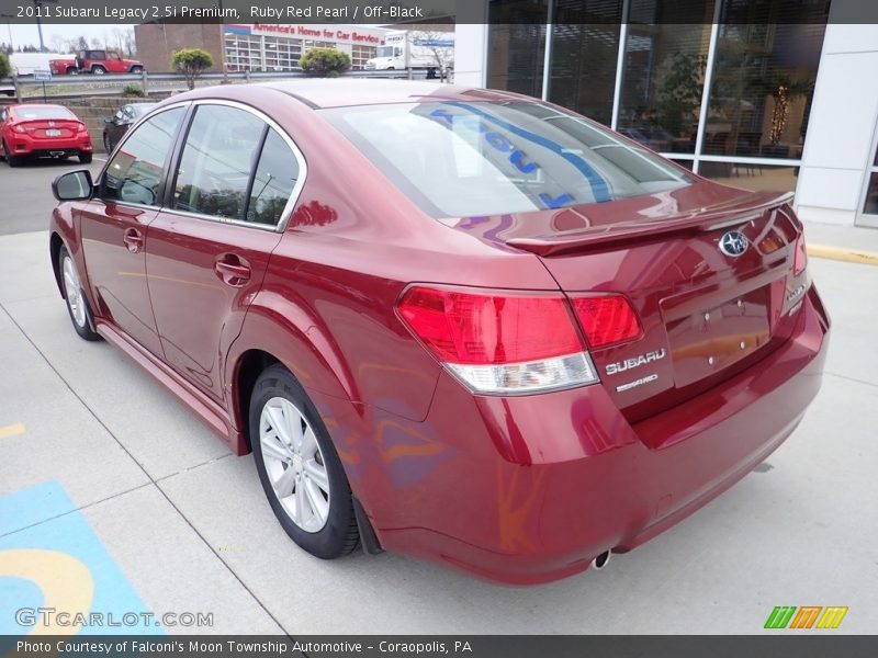 Ruby Red Pearl / Off-Black 2011 Subaru Legacy 2.5i Premium