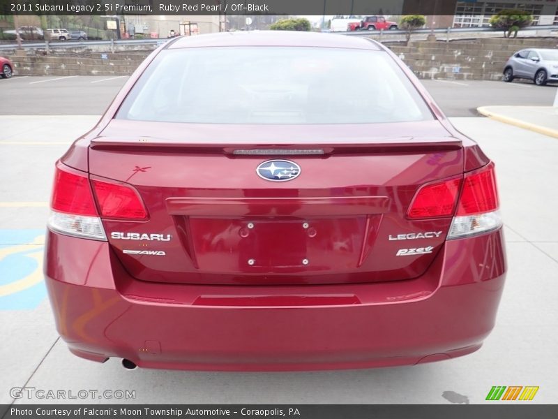 Ruby Red Pearl / Off-Black 2011 Subaru Legacy 2.5i Premium