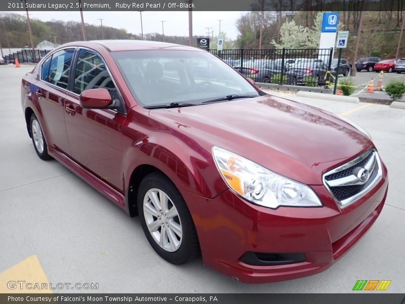 Ruby Red Pearl / Off-Black 2011 Subaru Legacy 2.5i Premium