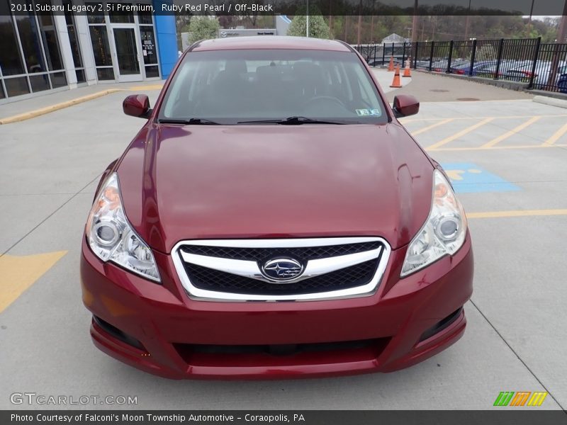 Ruby Red Pearl / Off-Black 2011 Subaru Legacy 2.5i Premium