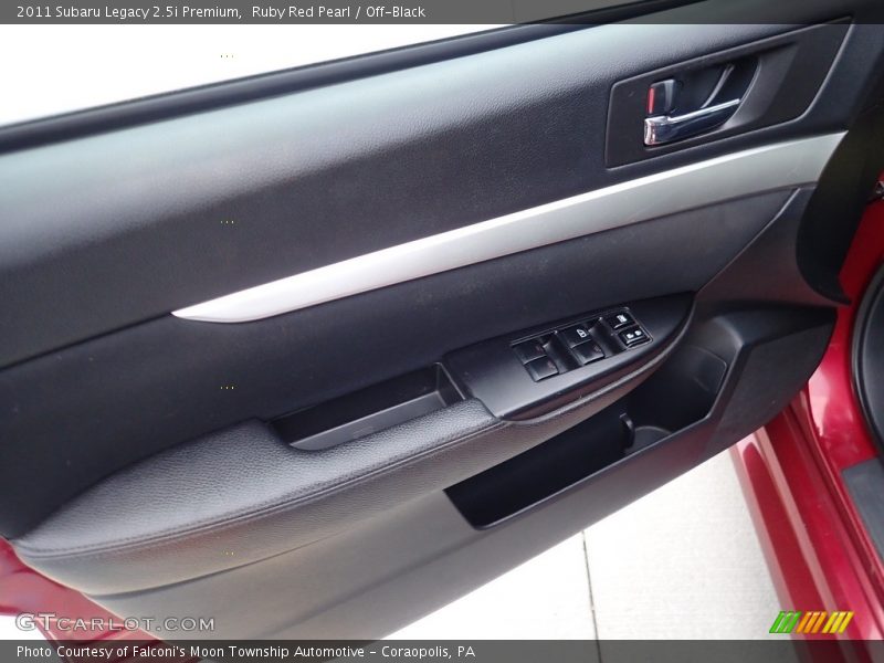 Ruby Red Pearl / Off-Black 2011 Subaru Legacy 2.5i Premium