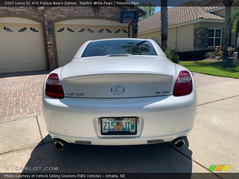 Starfire White Pearl / Pimento Red 2007 Lexus SC 430 Pebble Beach Edition