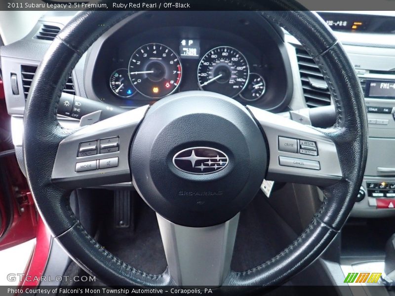 Ruby Red Pearl / Off-Black 2011 Subaru Legacy 2.5i Premium