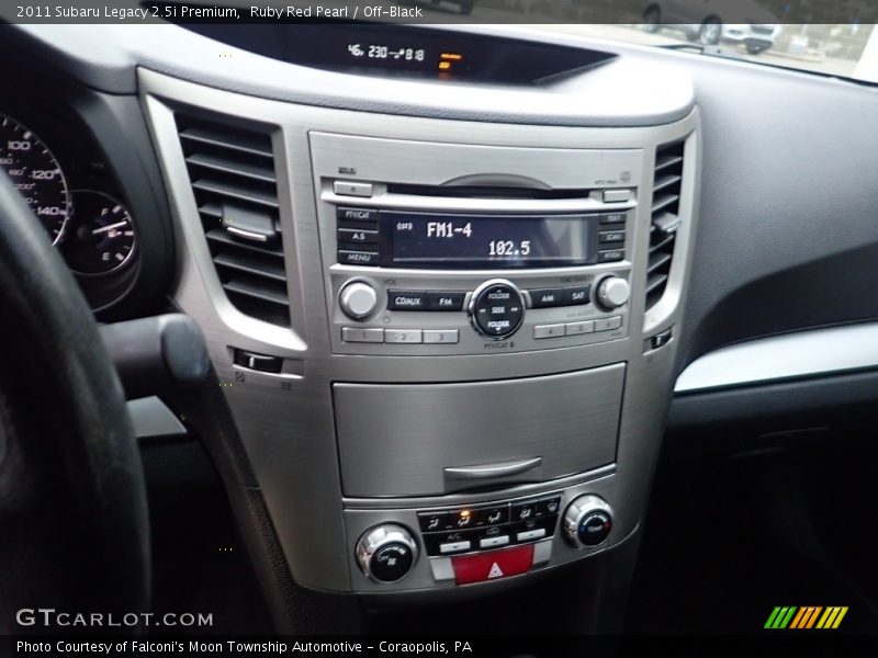 Ruby Red Pearl / Off-Black 2011 Subaru Legacy 2.5i Premium