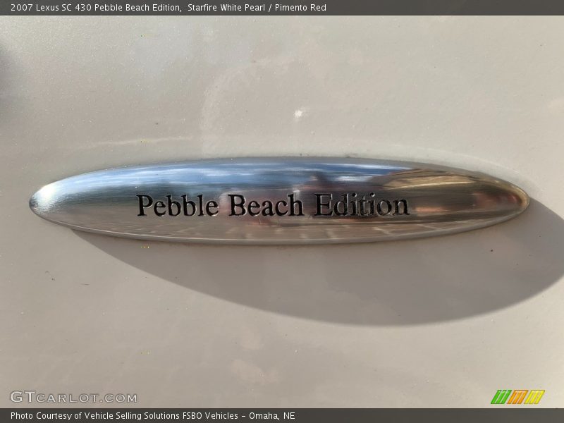 Starfire White Pearl / Pimento Red 2007 Lexus SC 430 Pebble Beach Edition