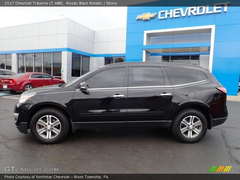 Mosaic Black Metallic / Ebony 2017 Chevrolet Traverse LT AWD