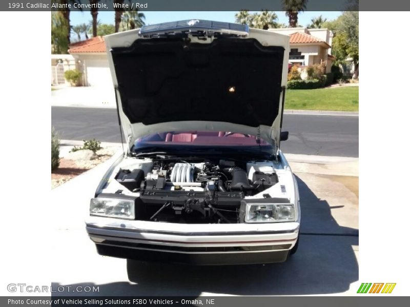White / Red 1991 Cadillac Allante Convertible