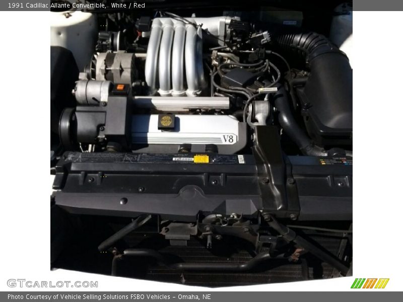 White / Red 1991 Cadillac Allante Convertible