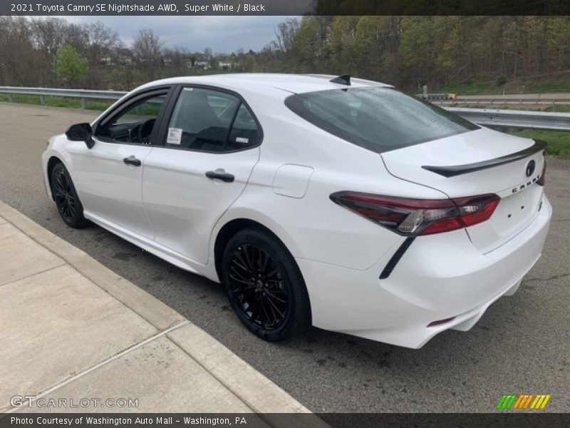 Super White / Black 2021 Toyota Camry SE Nightshade AWD