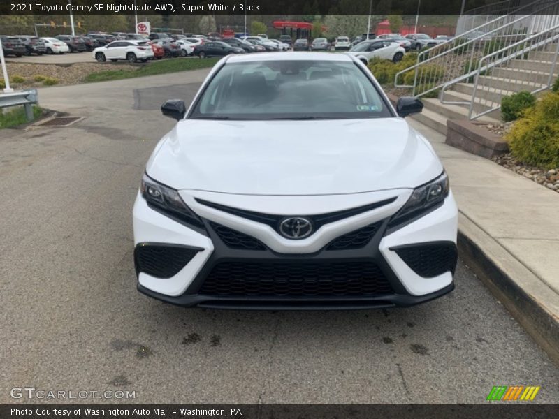Super White / Black 2021 Toyota Camry SE Nightshade AWD