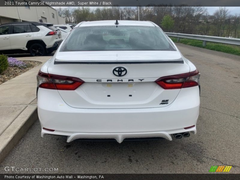 Super White / Black 2021 Toyota Camry SE Nightshade AWD