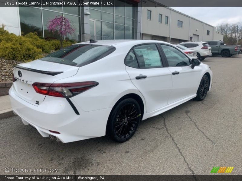 Super White / Black 2021 Toyota Camry SE Nightshade AWD