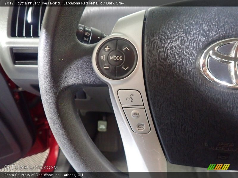 Barcelona Red Metallic / Dark Gray 2012 Toyota Prius v Five Hybrid