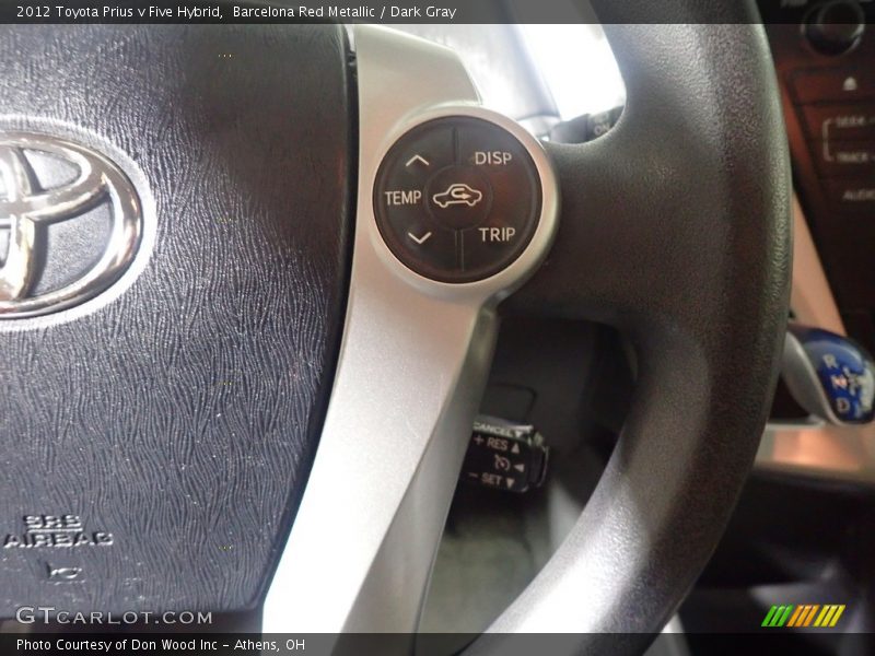Barcelona Red Metallic / Dark Gray 2012 Toyota Prius v Five Hybrid