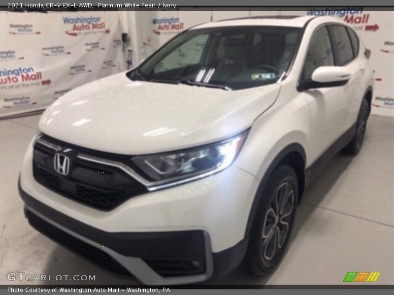 Platinum White Pearl / Ivory 2021 Honda CR-V EX-L AWD