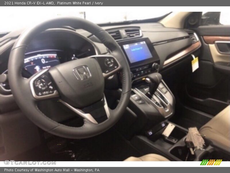 Platinum White Pearl / Ivory 2021 Honda CR-V EX-L AWD