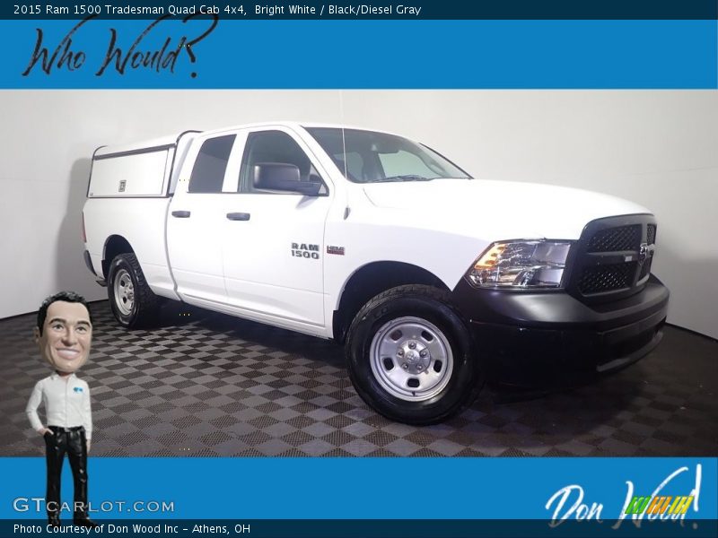 Bright White / Black/Diesel Gray 2015 Ram 1500 Tradesman Quad Cab 4x4