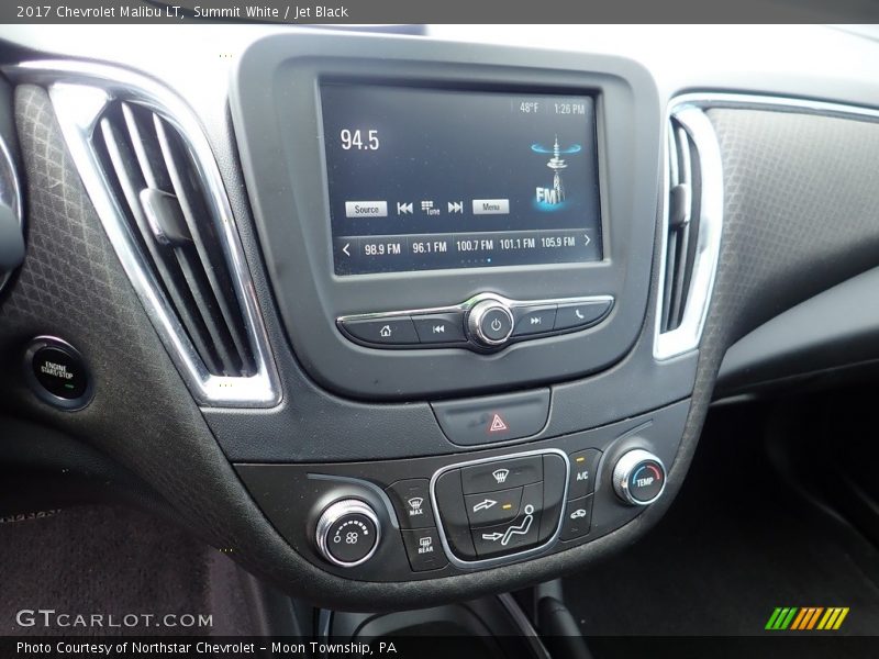 Summit White / Jet Black 2017 Chevrolet Malibu LT