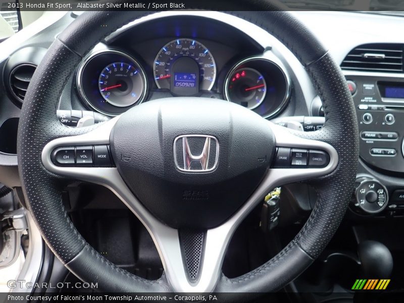 Alabaster Silver Metallic / Sport Black 2013 Honda Fit Sport