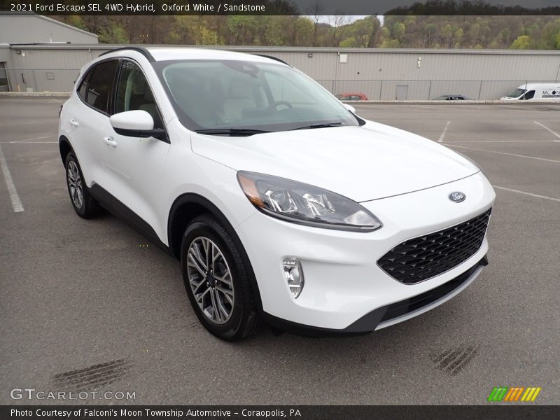 Oxford White / Sandstone 2021 Ford Escape SEL 4WD Hybrid