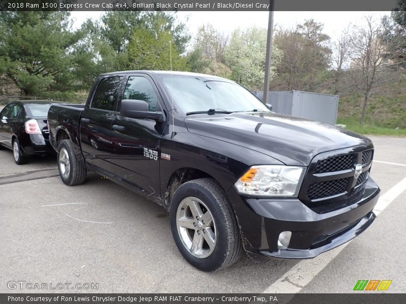 Brilliant Black Crystal Pearl / Black/Diesel Gray 2018 Ram 1500 Express Crew Cab 4x4