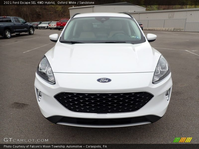 Oxford White / Sandstone 2021 Ford Escape SEL 4WD Hybrid