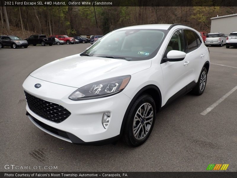 Oxford White / Sandstone 2021 Ford Escape SEL 4WD Hybrid