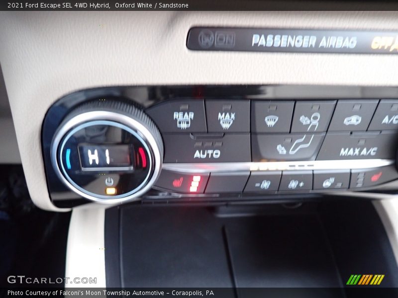 Oxford White / Sandstone 2021 Ford Escape SEL 4WD Hybrid